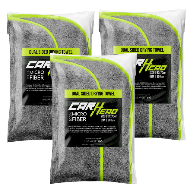 Prosop Uscare CarHero 70x50cm 900gsm cu doua fete